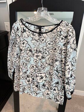 Ann Taylor Loft Sheer Long Sleeve Top - SP